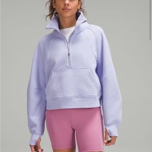 lululemon Scuba Oversized Funnel Neck Half-Zip in Lilac Smoke Size XS/S